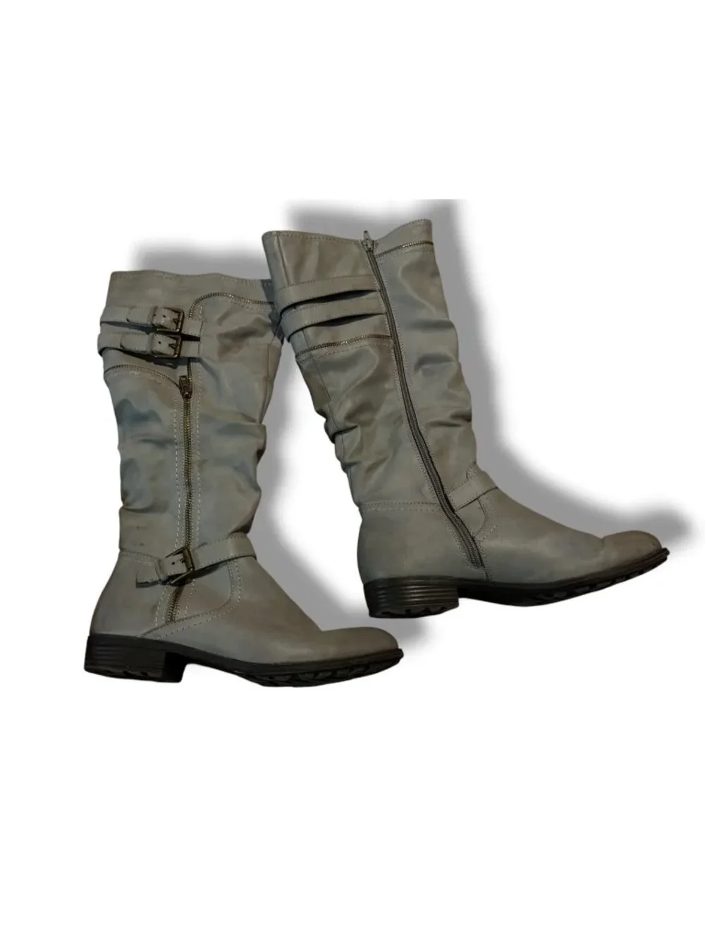 White Mountain Gray Knee‑High Boots – Size 9.5